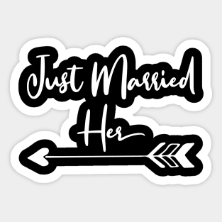 Just Married Couple Matching Sticker